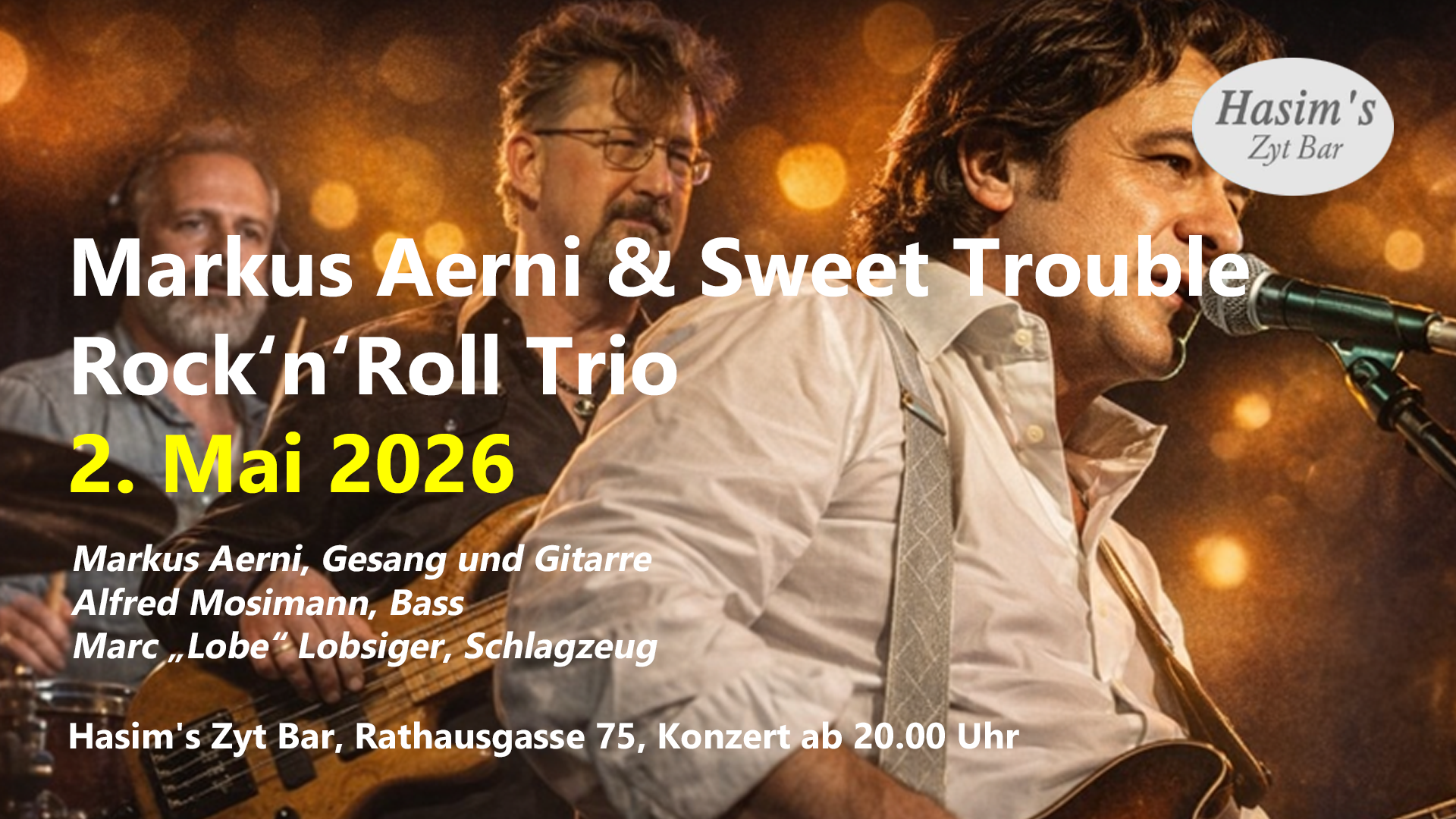 2026 Live-Gig mit Markus Aerni & Sweet Trouble